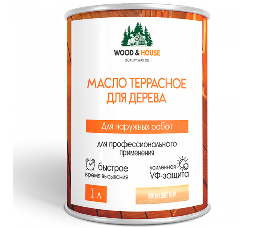 Заказать МАСЛО ТЕРРАСНОЕ ДЛЯ ДЕРЕВА WOOD & HOUSE в Сызрани, Самарская область